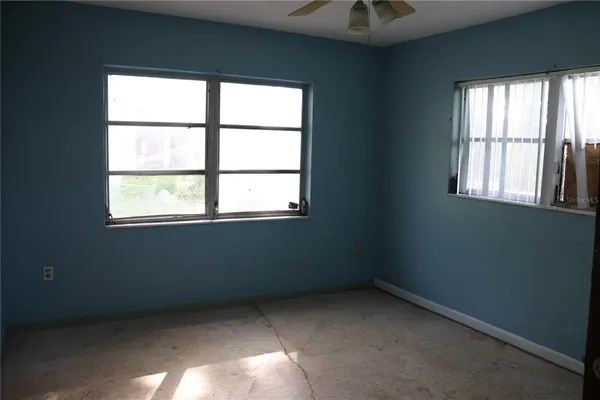 an empty room with a window