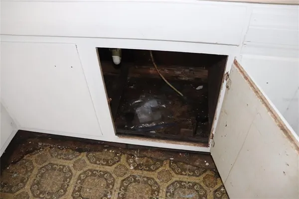 a close view of utility room