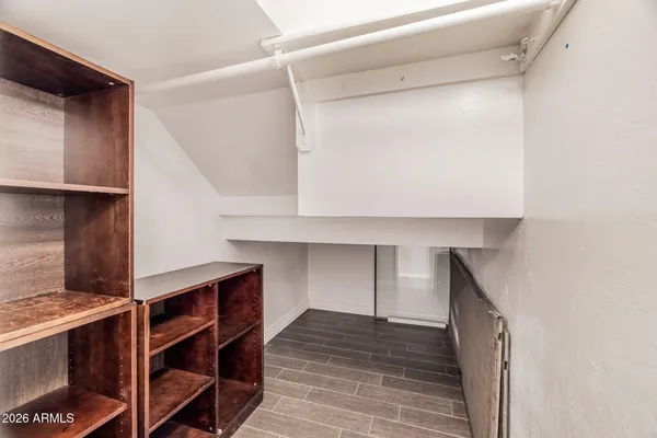 a view of storage and utility room