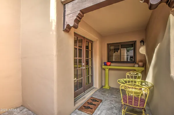 a view of front door of house
