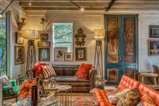 a view of a lake with a house in the background