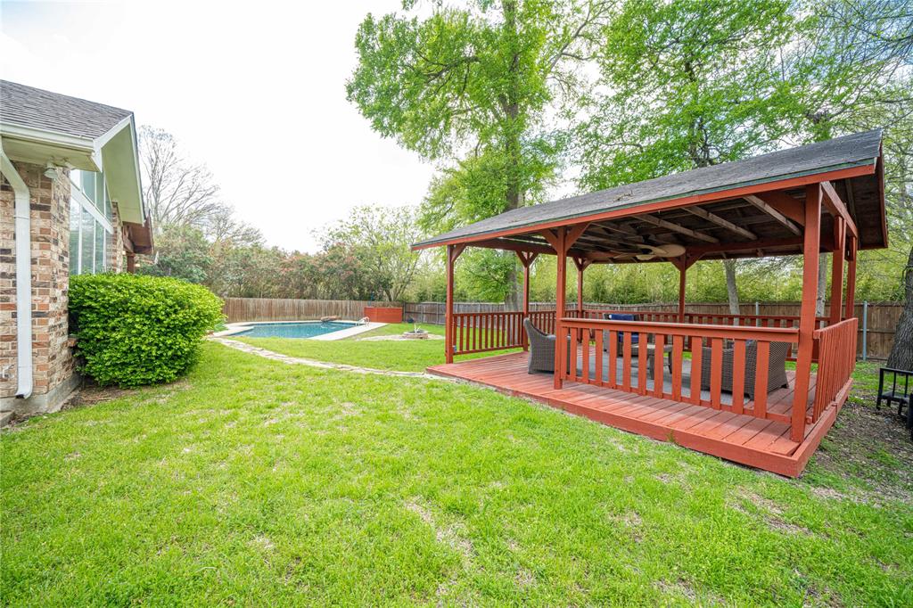 919 Green Hills Road Duncanville, TX 75137 - Photo 37 of 37 View of yard with a gazebo and a deck