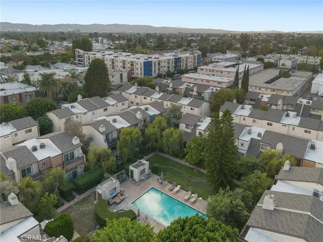 an aerial view of multiple house