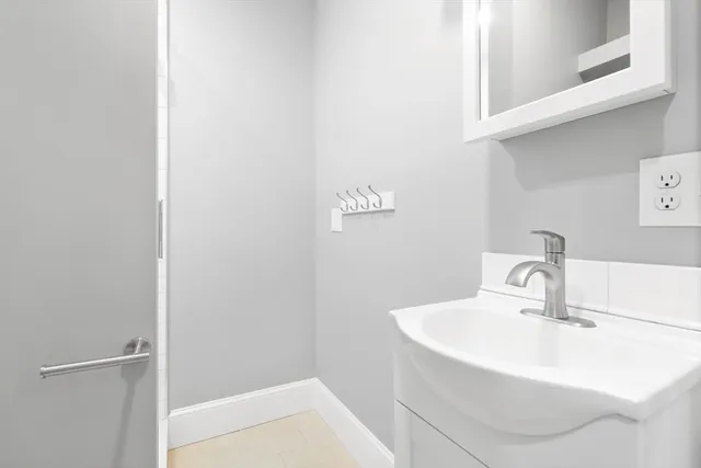 a bathroom with a sink