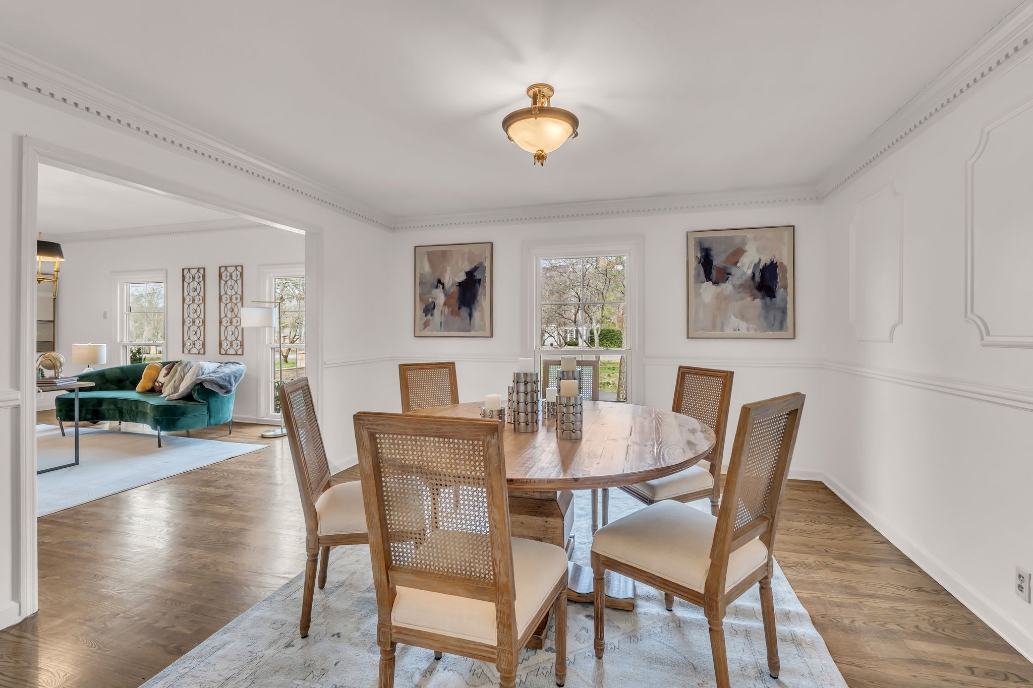 6307 Ramsgate Court Brentwood, TN 37027 - Photo 15 of 99 a view of a dining room with furniture and wooden floor