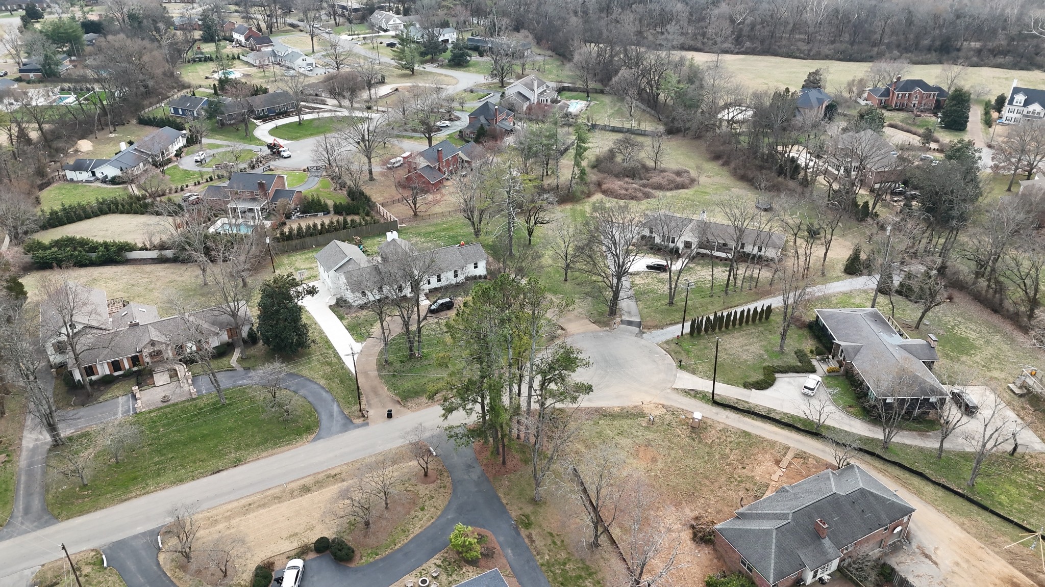 6307 Ramsgate Court Brentwood, TN 37027 - Photo 93 of 99 an aerial view of a house with a yard and lake view