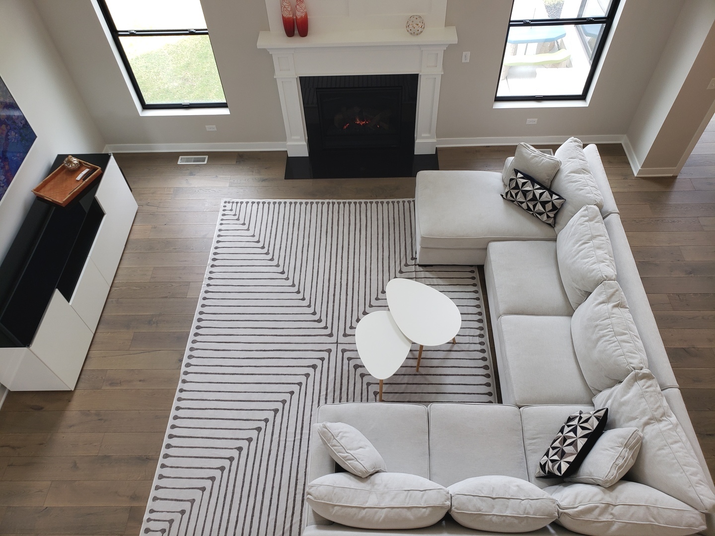4327 Carpenter Road Naperville, IL 60564 - Photo 13 of 42 a living room with furniture and a fireplace