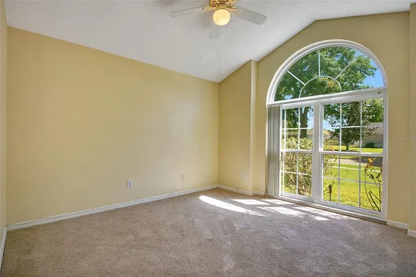 an empty room with a window