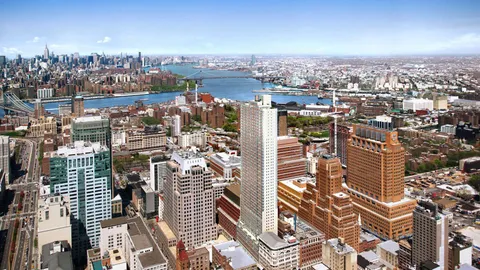 an aerial view of a city