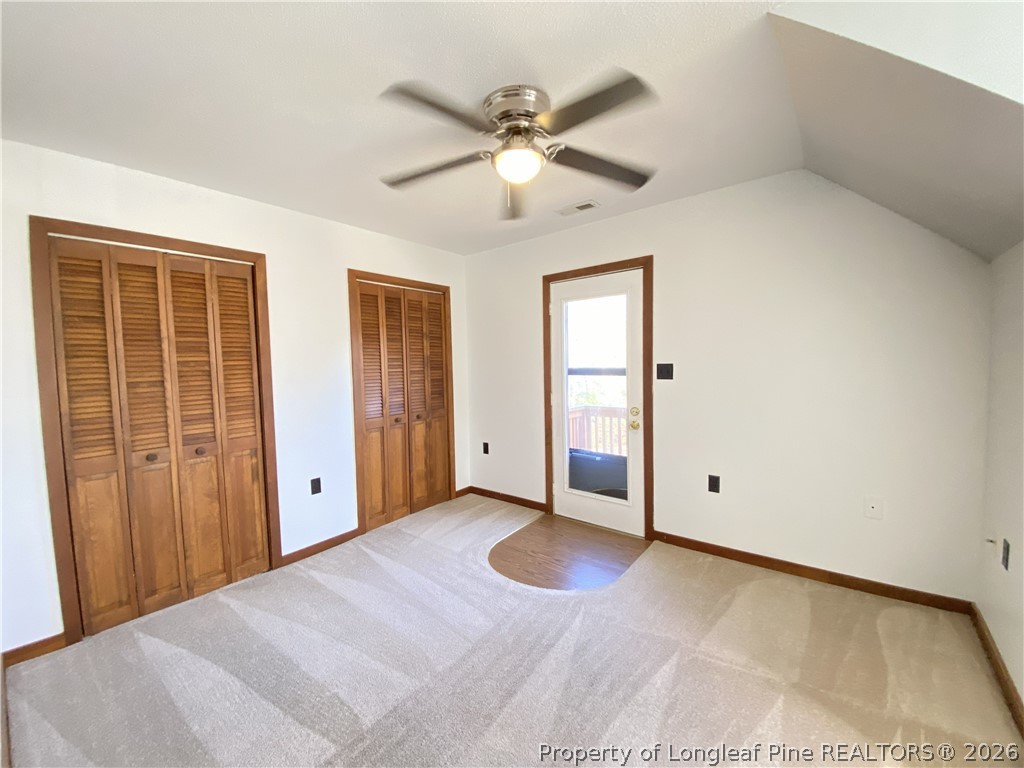 45 Lookout Point Sanford, NC 27332 - Photo 9 of 15 an empty room with closet and fan