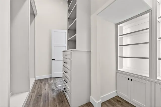 a close view of closet