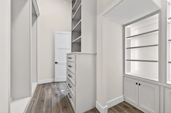 a close view of closet