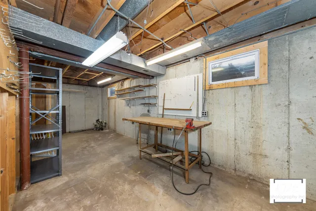 a view of storage and utility room