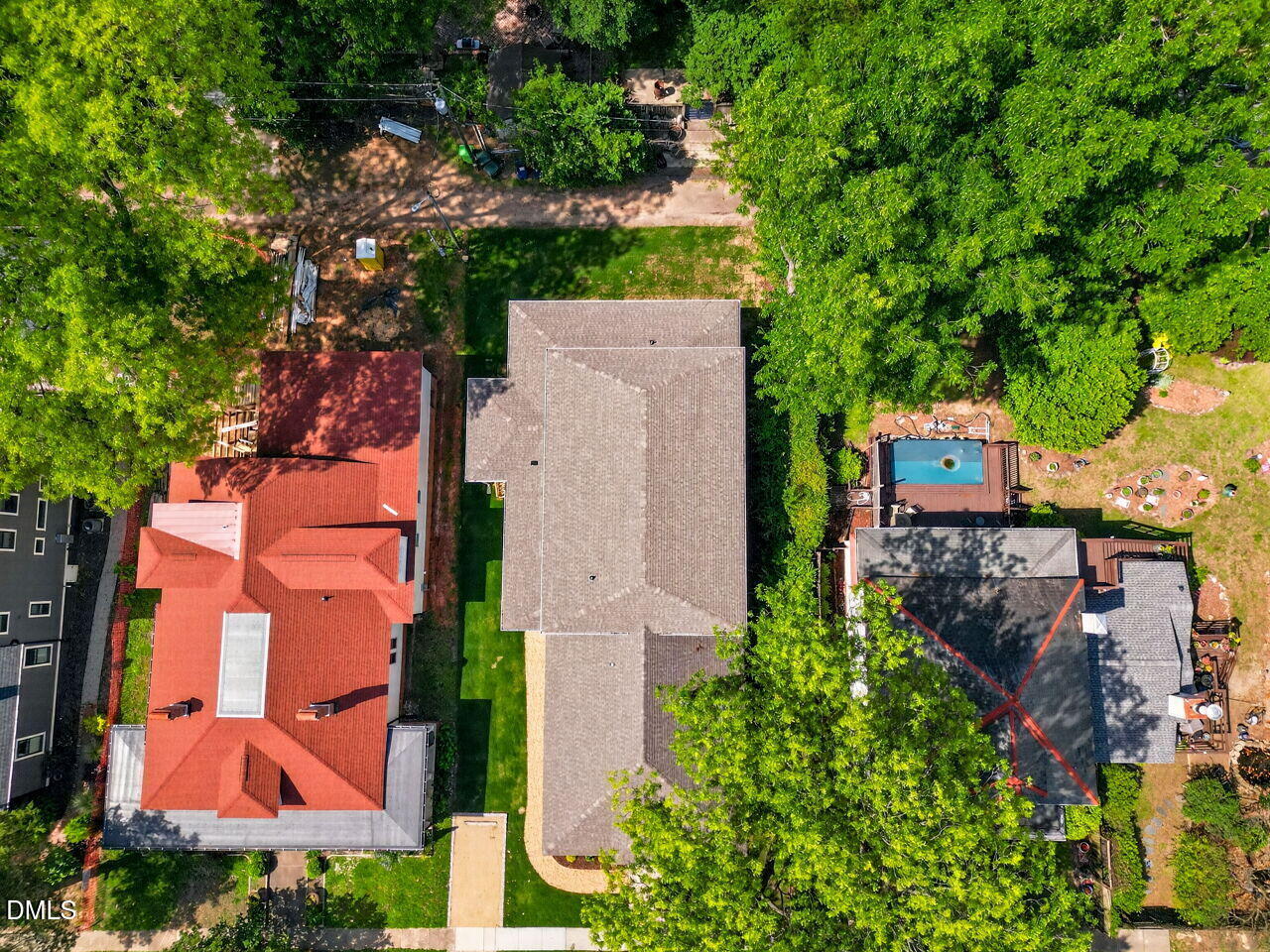 504 Tilden Street Raleigh, NC 27605 - Photo 53 of 58 an aerial view of a house with a yard