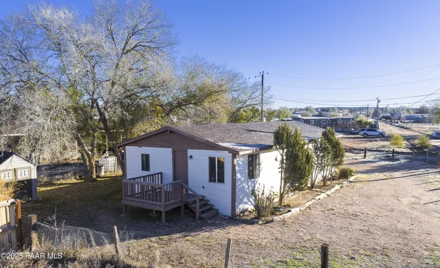 a view of a house with a patio