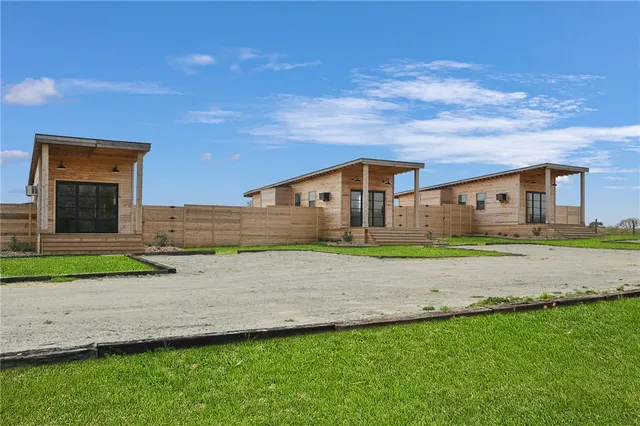 a house view with a garden space