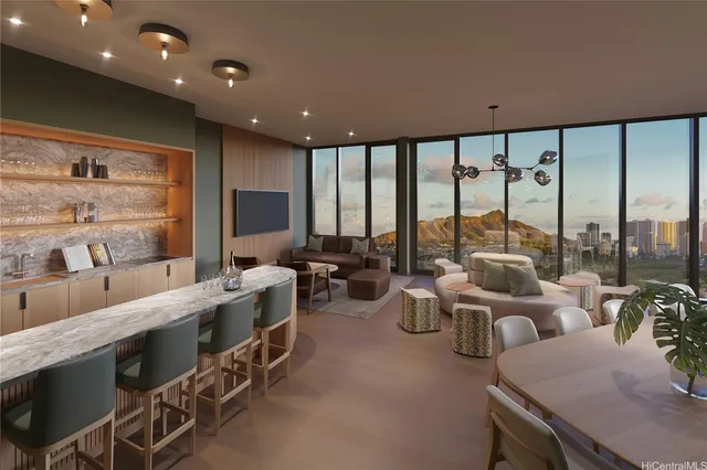 a room with furniture and gym equipment