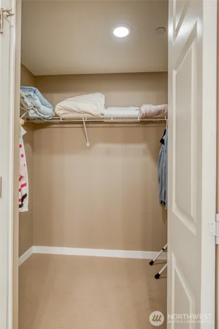 a close view of closet