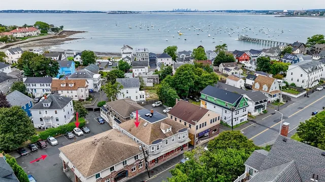 an aerial view of multiple house