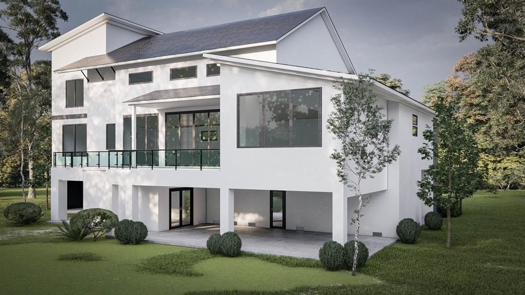 1231 Bay Oaks Road Houston, TX 77008 - Photo 3 of 9 a large white building with a yard in front of it