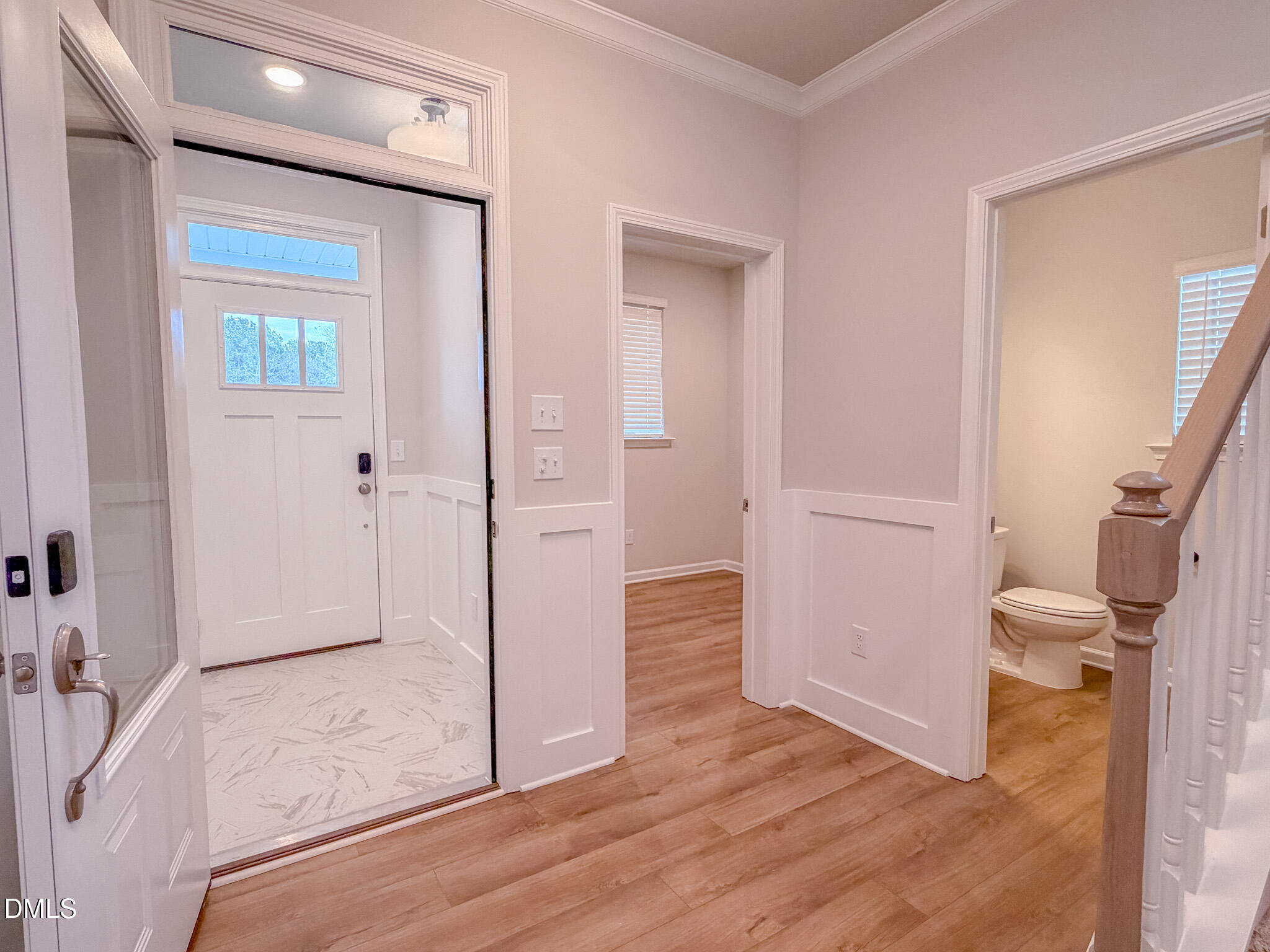 460 Beacon Hl Road Lillington, NC 27546 - Photo 6 of 48 wooden floor with bathroom and mirror