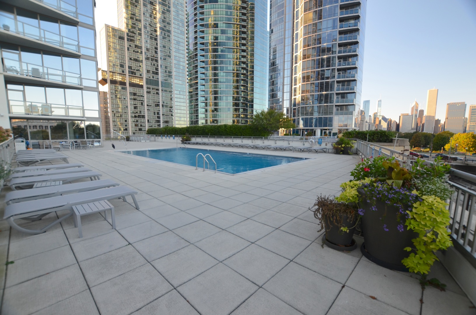 1235 South Prairie Avenue, Unit 3206 Chicago, IL 60605 - Photo 25 of 46 a front view of a building with outdoor seating