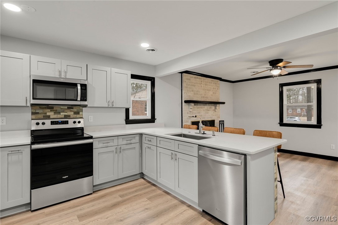 102 Riva Ridge Circle Sandston, VA 23150 - Photo 12 of 23 Kitchen featuring stainless steel appliances, ligh