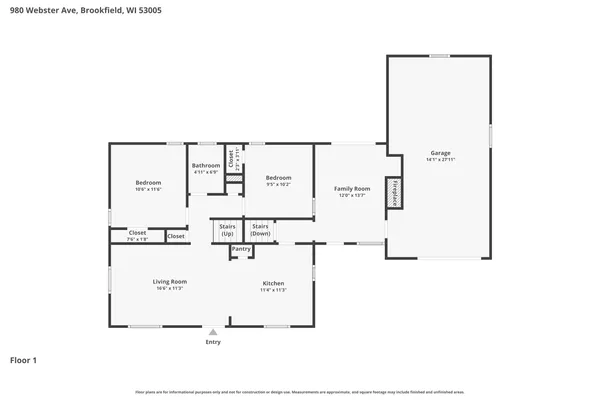 $329,000 | 980 South Webster Avenue, Brookfield, WI 53005