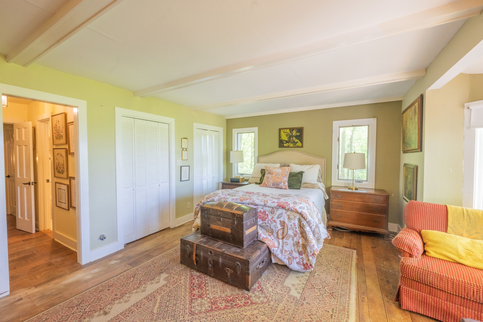 3442 Sherwood Road Sewanee, TN 37375 - Photo 19 of 28 a bedroom with a bed and wooden floor