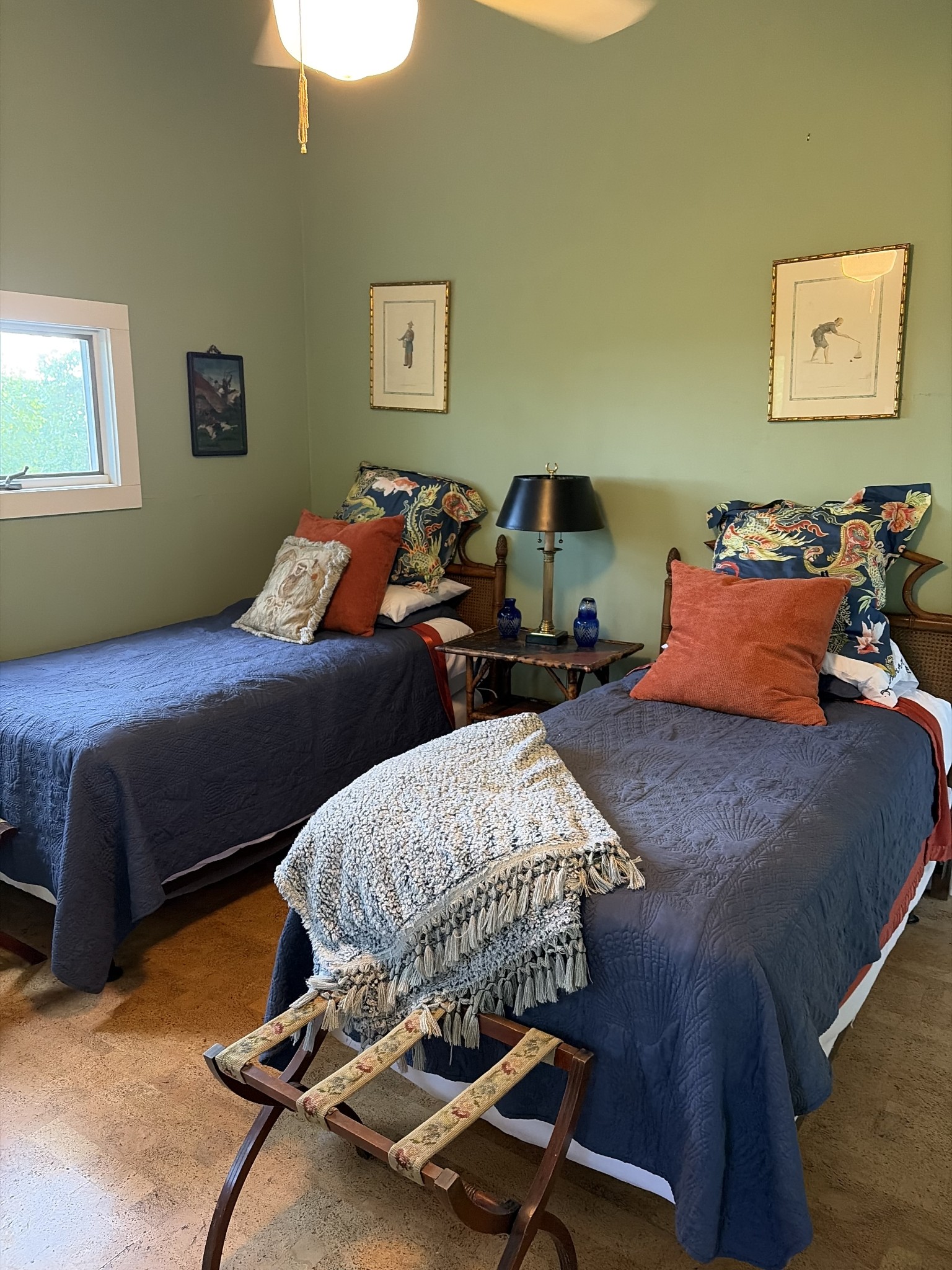 3442 Sherwood Road Sewanee, TN 37375 - Photo 25 of 28 a bedroom with two beds and a lamp