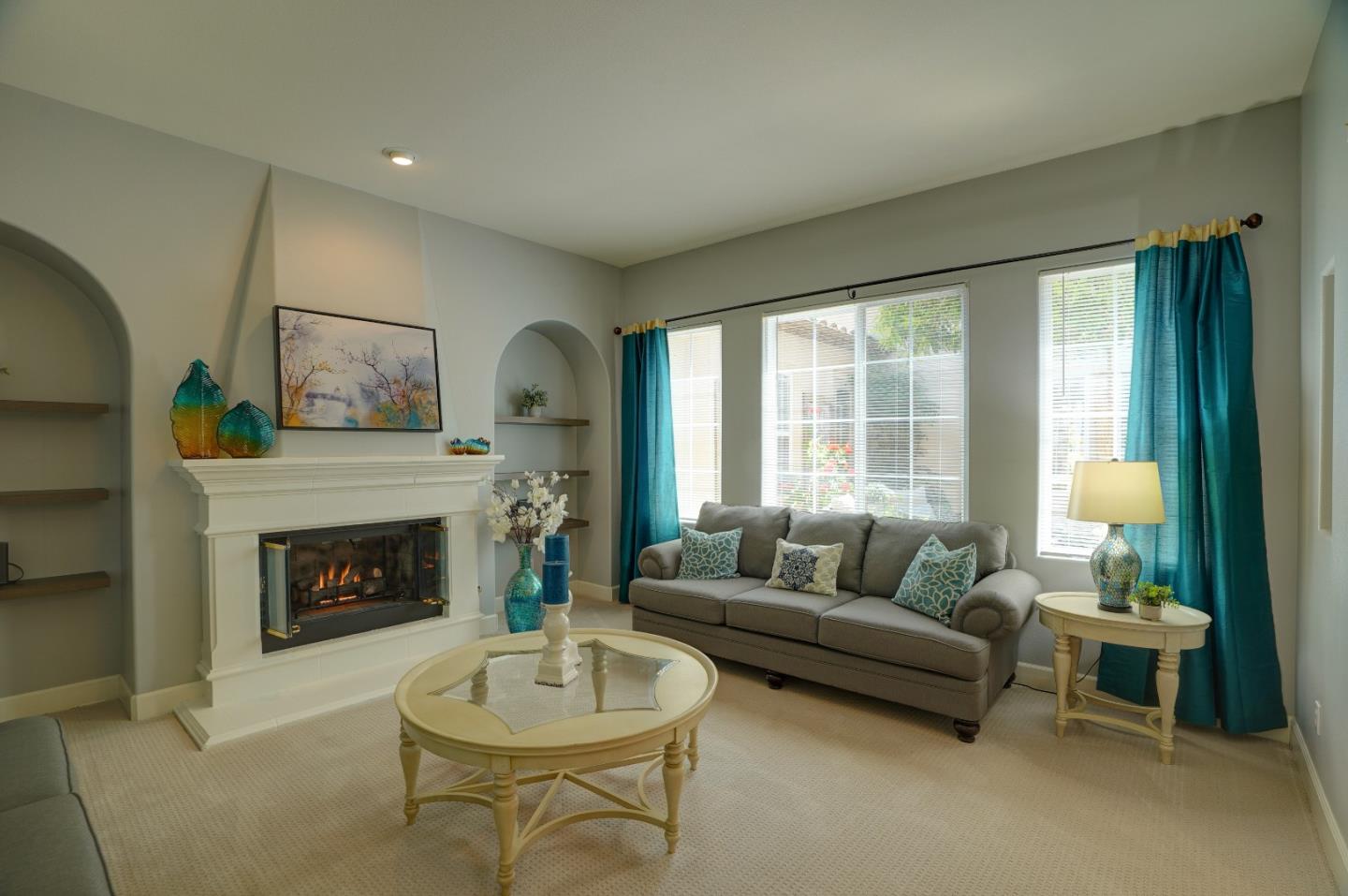 2860 Club Drive Gilroy, CA 95020 - Photo 11 of 87 a living room with furniture and a fireplace
