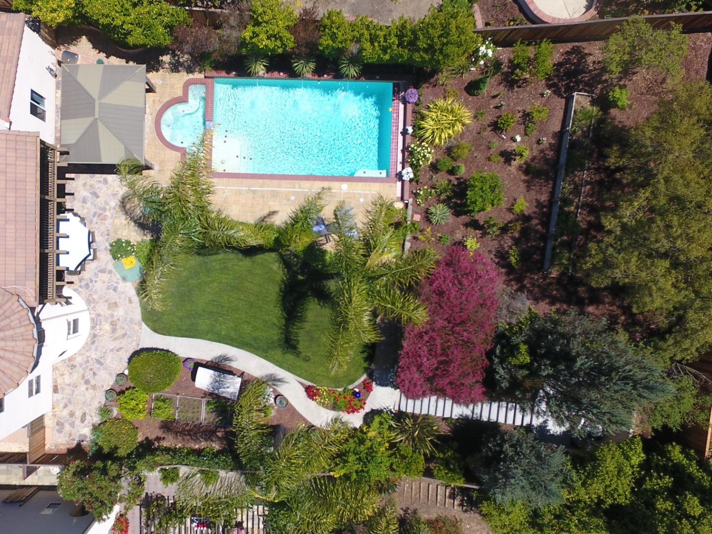 2860 Club Drive Gilroy, CA 95020 - Photo 87 of 87 an aerial view of a house swimming pool and outdoor space