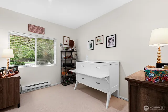 a room with toys and a window