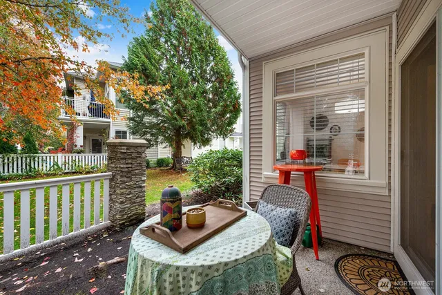 a house view with a seating space