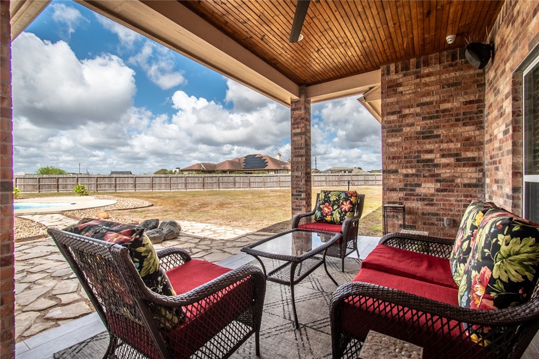 5309 Capernaum Court Corpus Christi, TX 78413 - Photo 34 of 40 a view of a balcony with couch and chairs