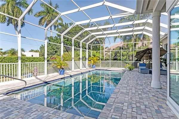 a view of a porch with a patio