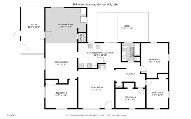 $349,000 | 183 Wood Avenue, Morton, WA 98356