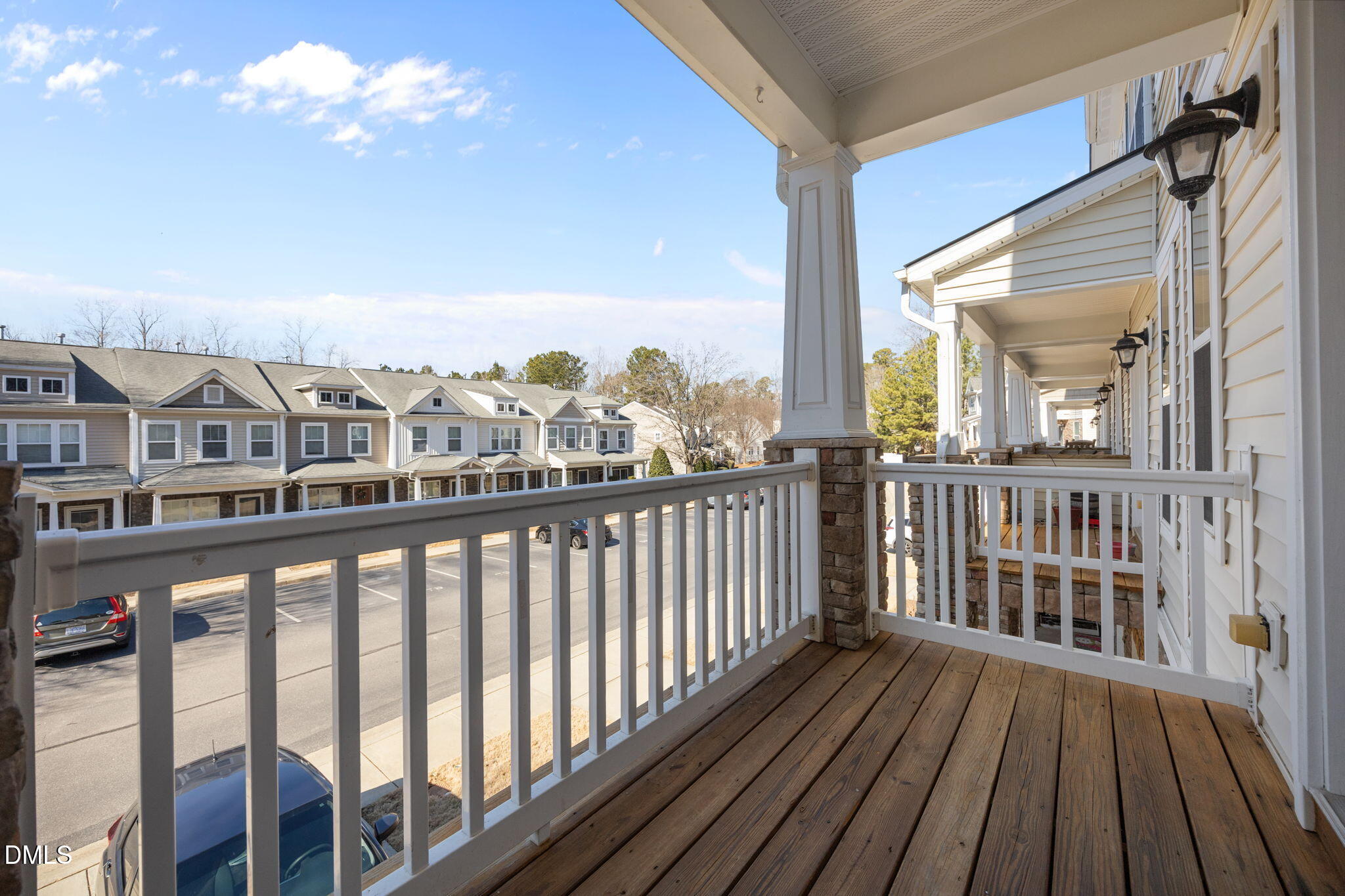 8006 Goldenrain Way Raleigh, NC 27612 - Photo 13 of 40 a view of a balcony with wooden floor