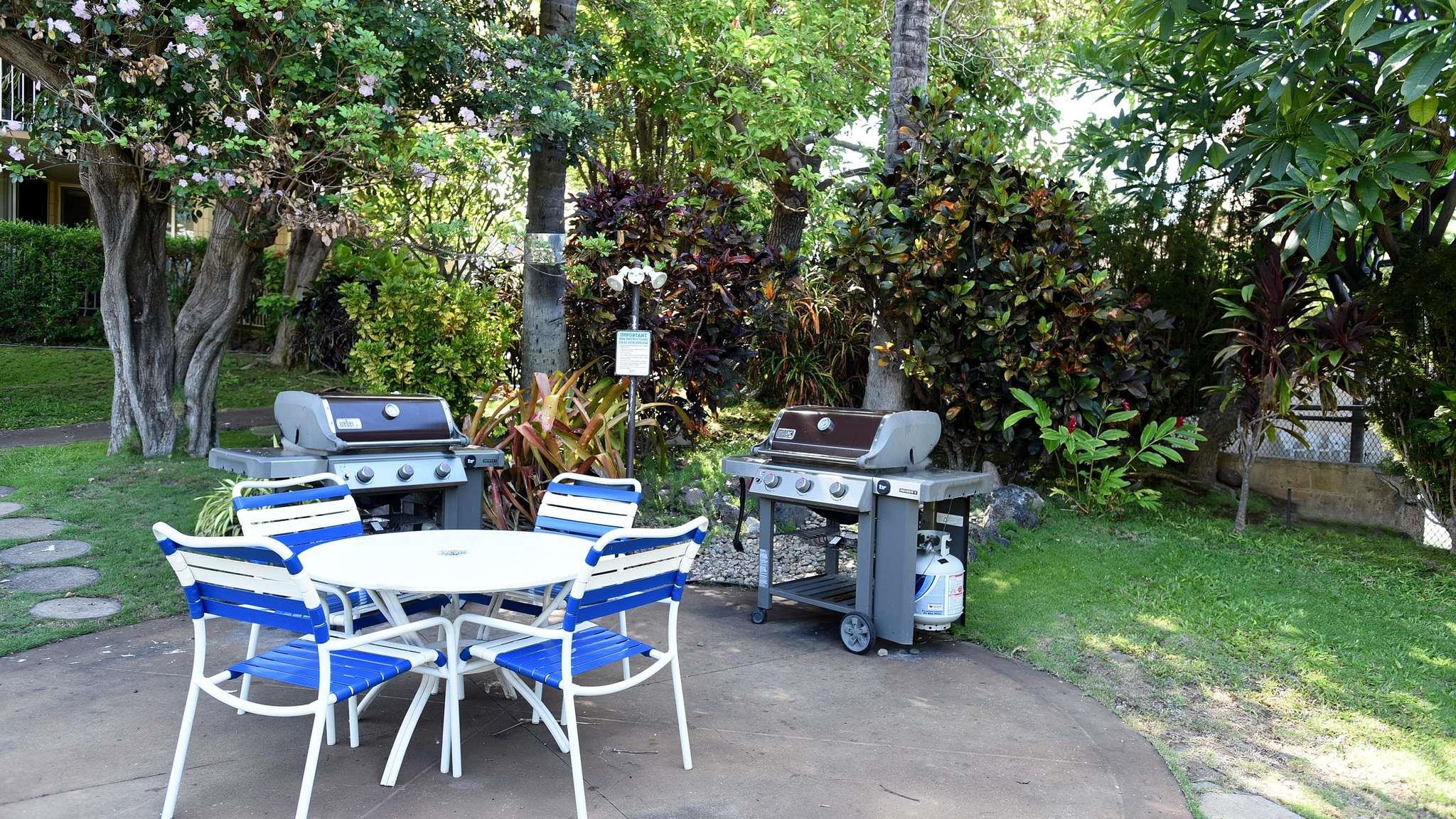 2619 South Kihei Road, Unit 309A Kihei, HI 96753 - Photo 28 of 41 a table and chairs in the garden