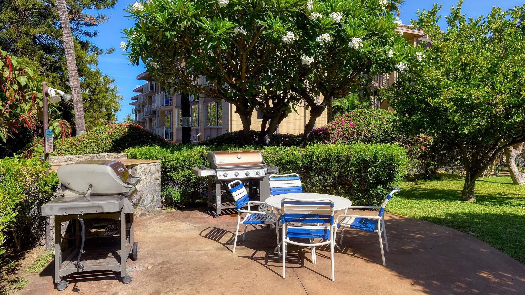 2619 South Kihei Road, Unit 309A Kihei, HI 96753 - Photo 29 of 41 a view of a chairs and table in backyard of the house