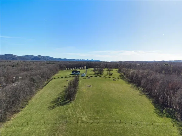a view of a lake with a mountain