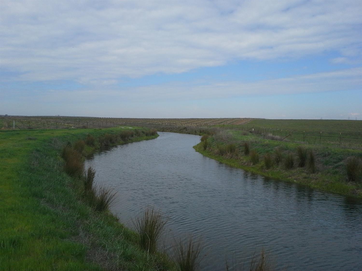 a view of a lake with a yard