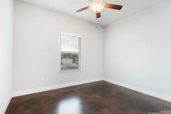 an empty room with a window