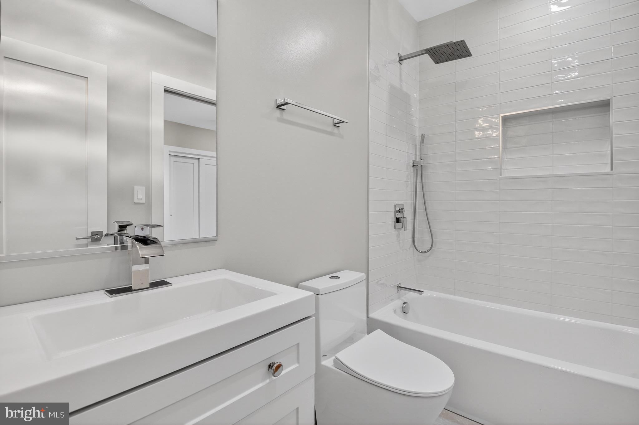 3712 13th Street Northwest Washington, DC 20010 - Photo 23 of 35 Sleek modern bathroom with elegant finishes.