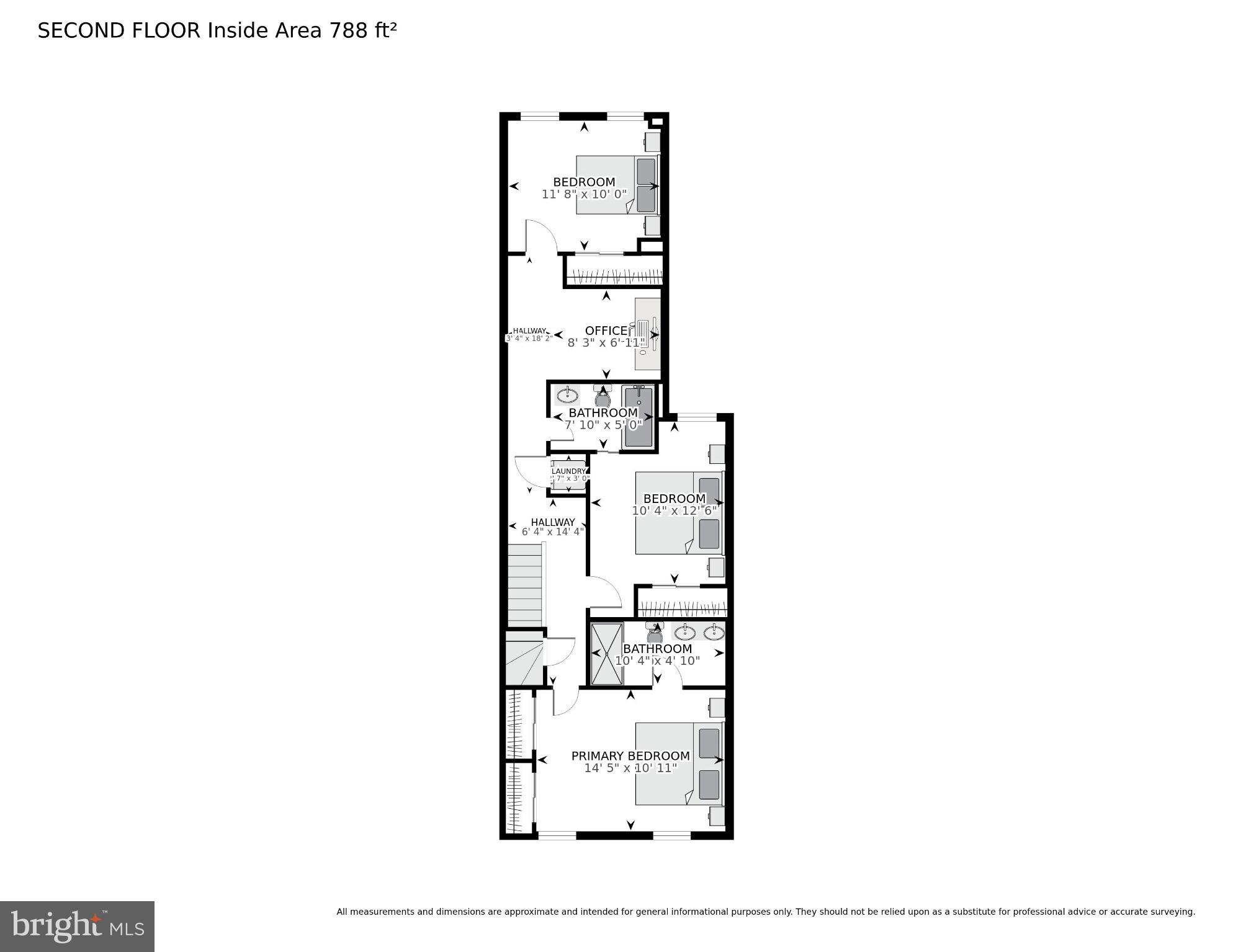 3712 13th Street Northwest Washington, DC 20010 - Photo 33 of 35 Spacious second-floor layout with modern design.