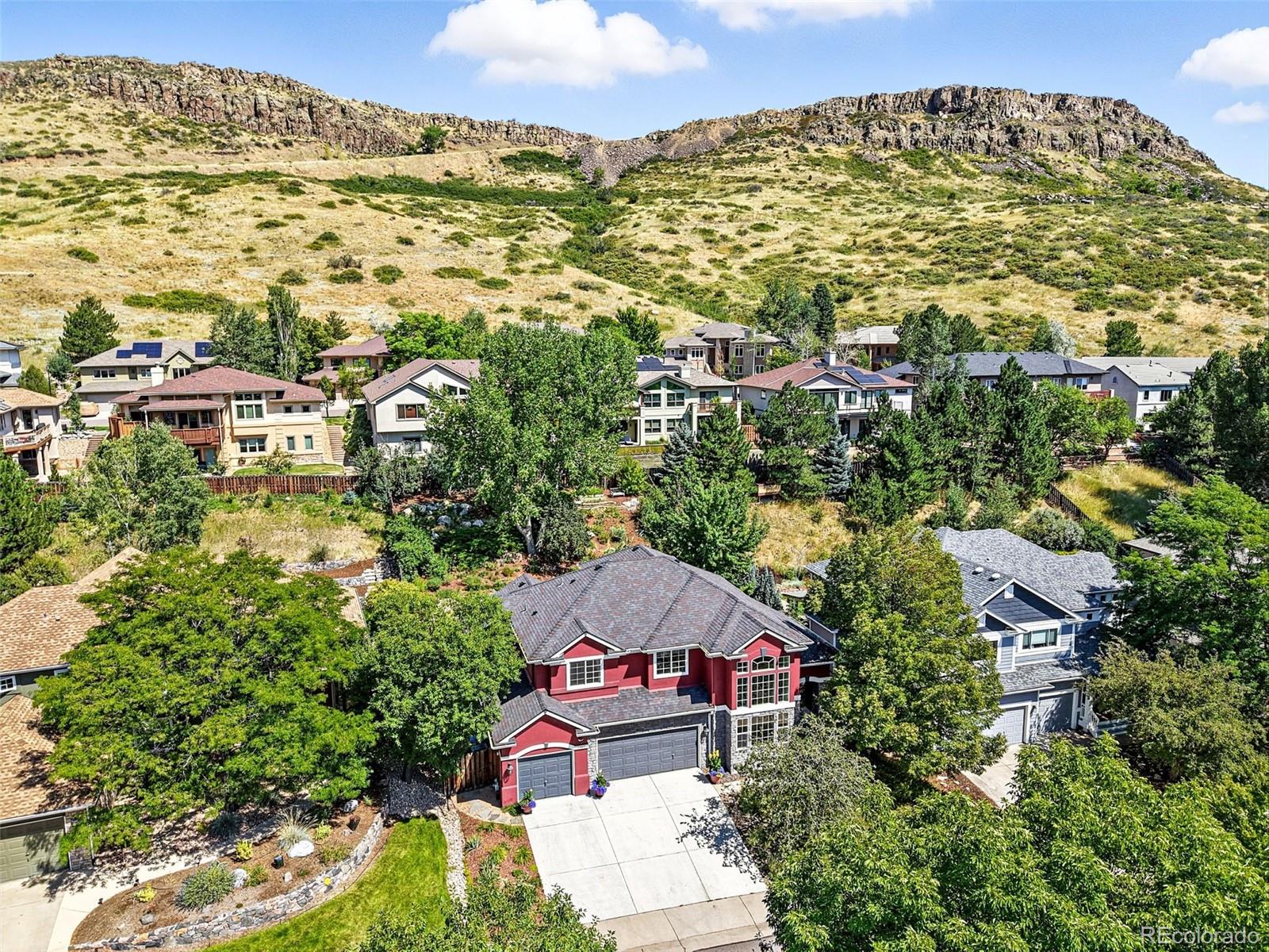 1347 Pine View Road Golden, CO 80403 - Photo 3 of 50 an aerial view of residential houses with city view