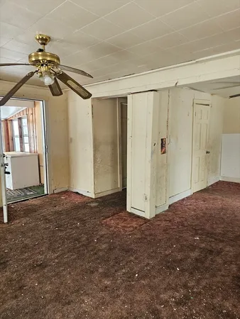a view of a livingroom with a chandelier