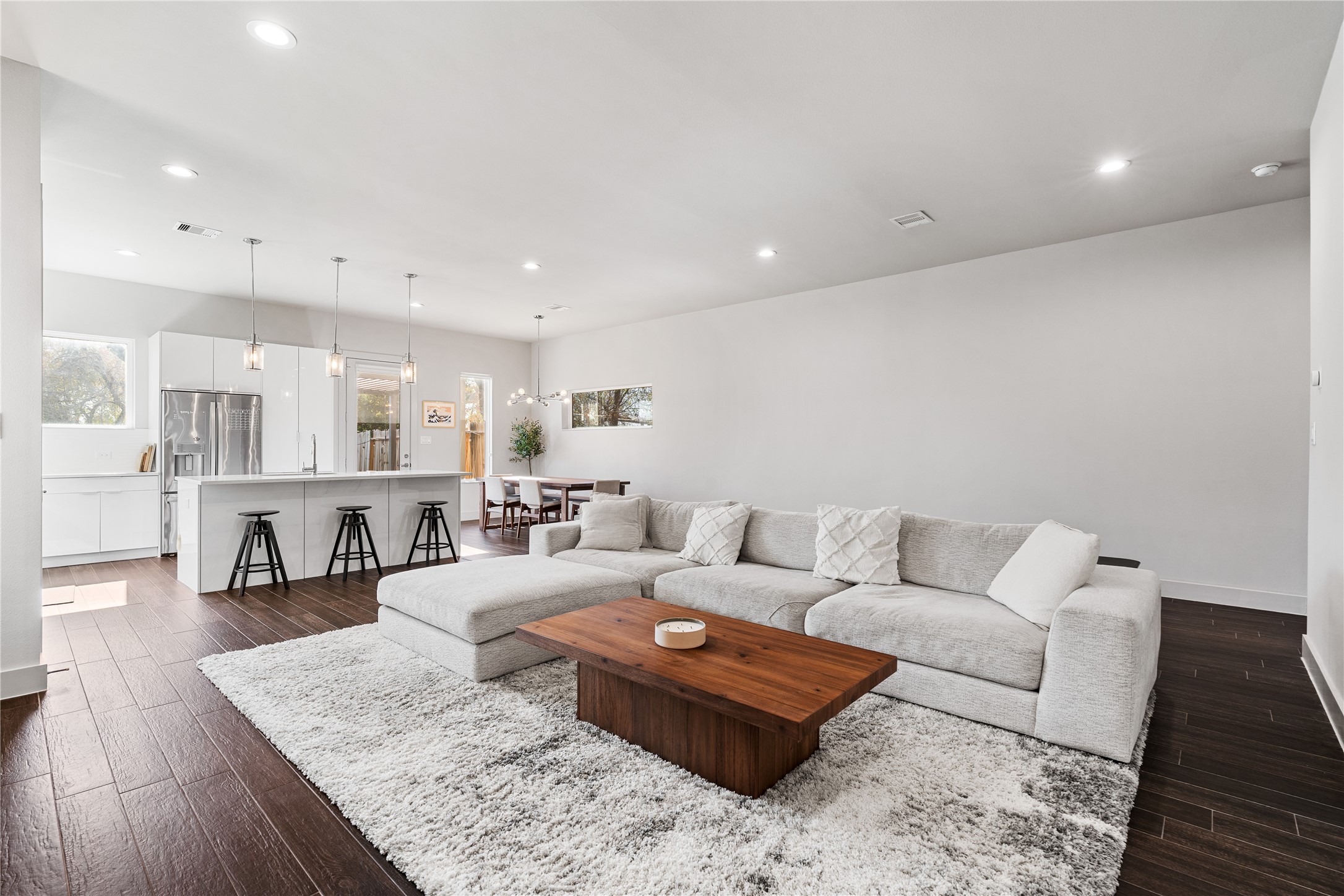 6813 Rocinante Lane Houston, TX 77092 - Photo 13 of 25 a living room with furniture and wooden floor