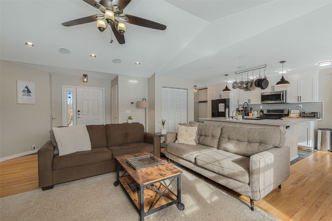 158 Oak Ridge Circle Oak Creek, CO 80467 - Photo 5 of 47 a living room with furniture and kitchen view