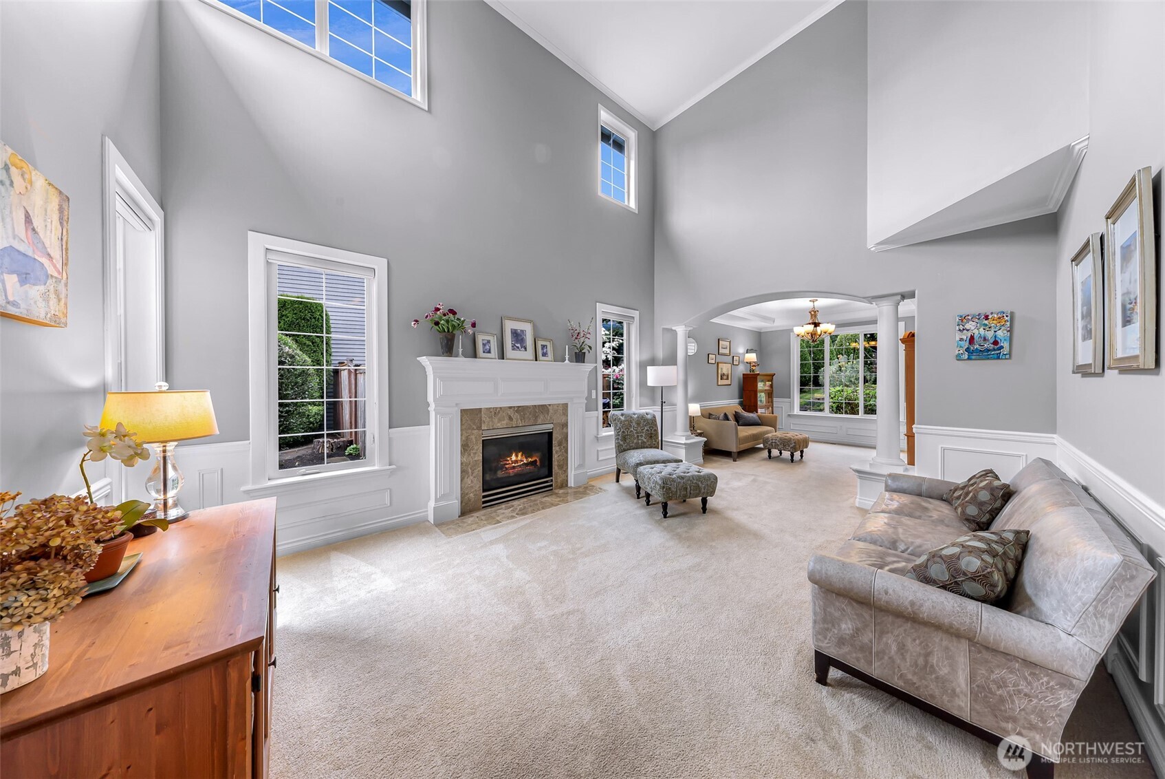 2029 240th Place Southeast Bothell, WA 98021 - Photo 6 of 39 a living room with furniture and a fireplace